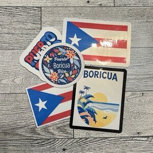 Puerto Rican Flag Sticker Set